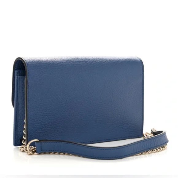 Gucci Calfskin interlocking G chain wallet caspian - Picture 3 of 4